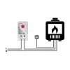 Termostaat DELOCK 66824, plastkorpus, IP20, 30 W, 250 V, 10 A, 43×60×33 mm, hall/punane
