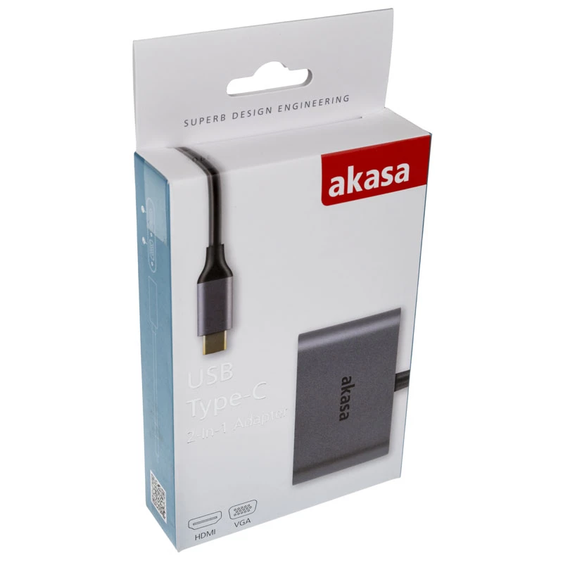 Adapter USB USB-C Akasa AK-CBCA23-18BK