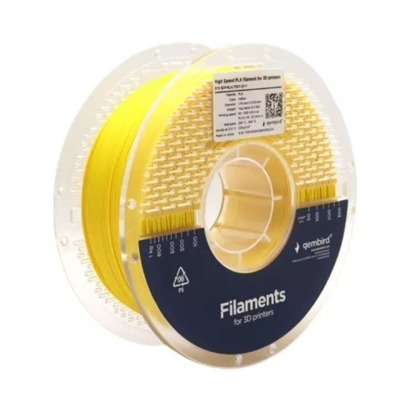 3D printimisfilament Gembird PLA 1.75 mm Kollane 1 kg