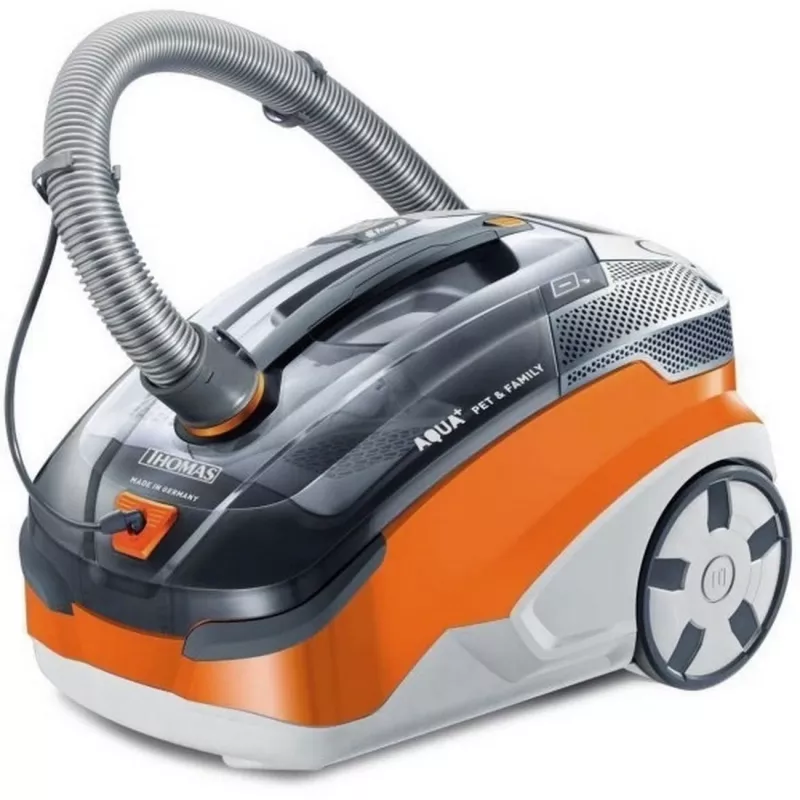 Silindertolmuimeja THOMAS Aqua + Pet & Family 1,8 L — kuiv- ja märgpuhastus, 1700 W, oranž/hall