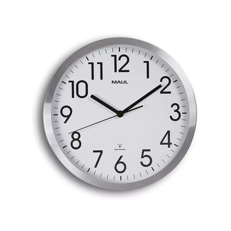 MAUL Wanduhr MAULmove - AA - 1,5 V - Alumiinium - Valge - Alumiinium - Klaas - 35 mm (9063008)