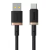 Baseus Dura USB tüüp A kuni tüüp C 60 W kiirlaadimiskaabel 2 m Must, Kuldne
