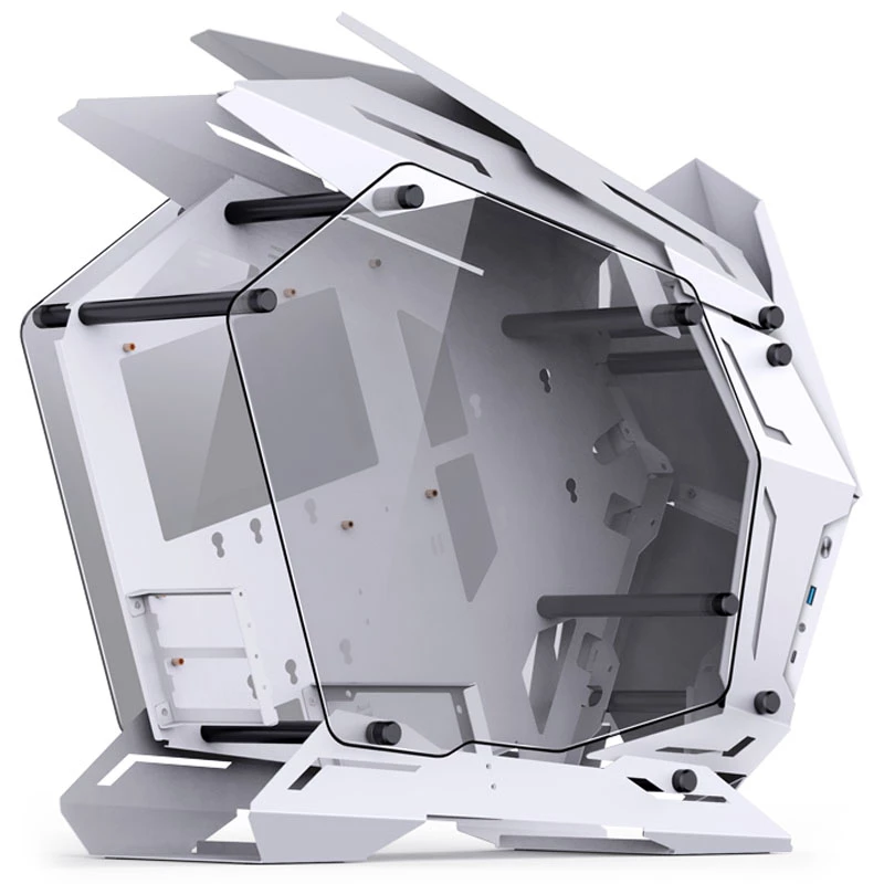 Mini Micro-ATX torn Jonsbo MOD3 karastatud klaasist valge PC korpus, Mini-ITX/Micro-ATX tugi