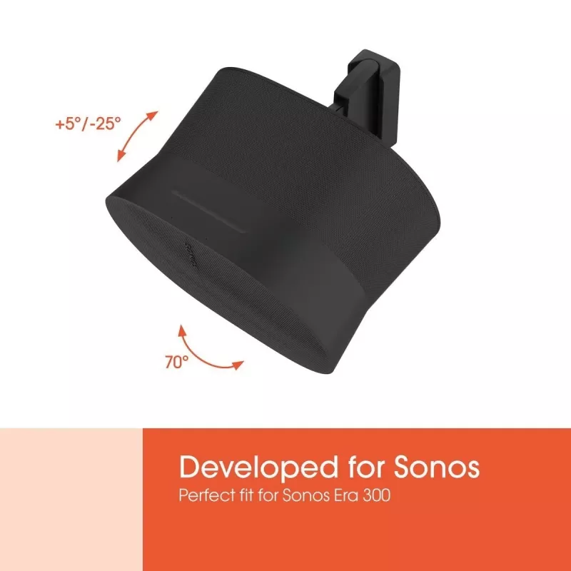 Vogels seinakinnitus | Kõlari seinakinnitus Sonos Era 300 jaoks | Kallutamine, pööramine | Maksimaalne kandevõime 7 kg | Must