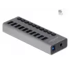 DeLOCK väline 5 Gbps USB-jaotur 10 pordiga + lüliti