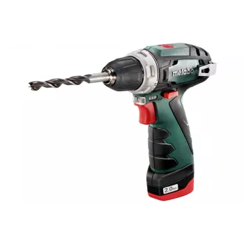 Püstolkäepidemega puurmasin Metabo PowerMaxx BS Basic 1400 RPM, must, roheline