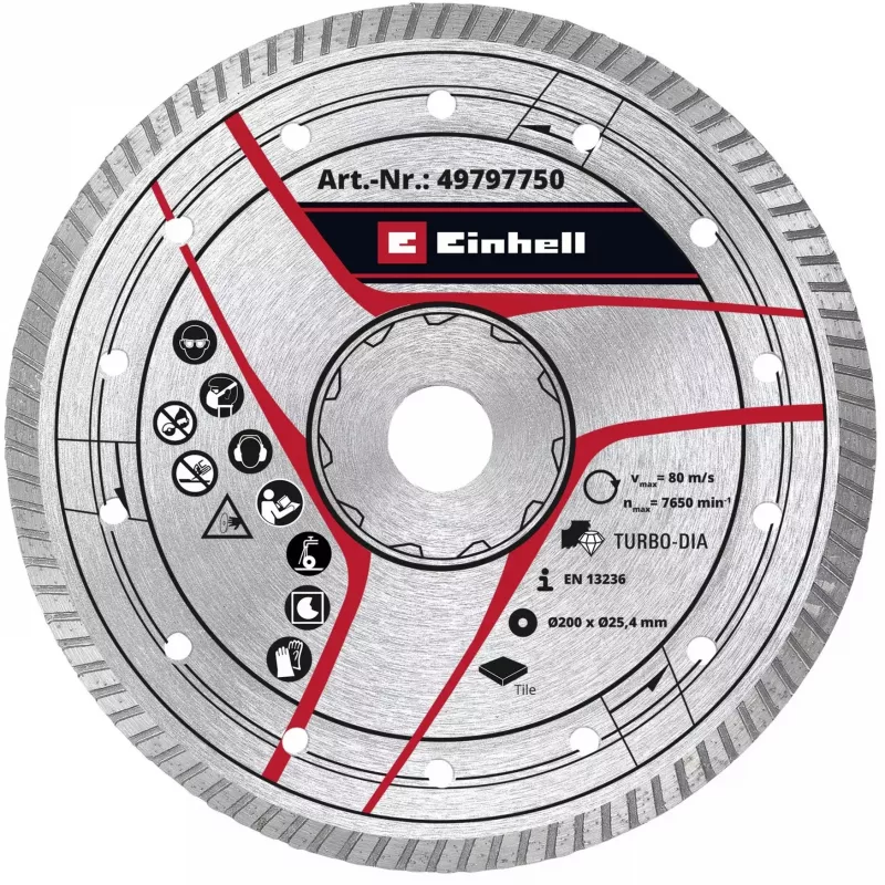KWB turbo-teemantlõikeketas Ø 200 x 25,4 x 2,6 mm