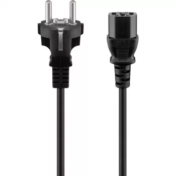 Goobay IEC-juhe 5 m must pistik tüüp F IEC C13 H05VV-F3G