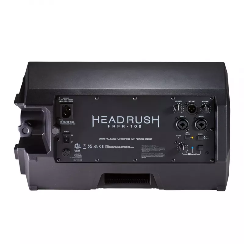 Kitarrivõimendi kolonn HEADRUSH FRFR-108 MK2, 8-tolline kõlar, 200 W koguvõimsus, Bluetooth 5.0, XLR/TRS kombosisendid