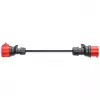 Adapter Gemini flex 11 kW jaoks, CEE Punane kolmefaasiline toide 16A > CEE Punane 32A (must, 30 cm)