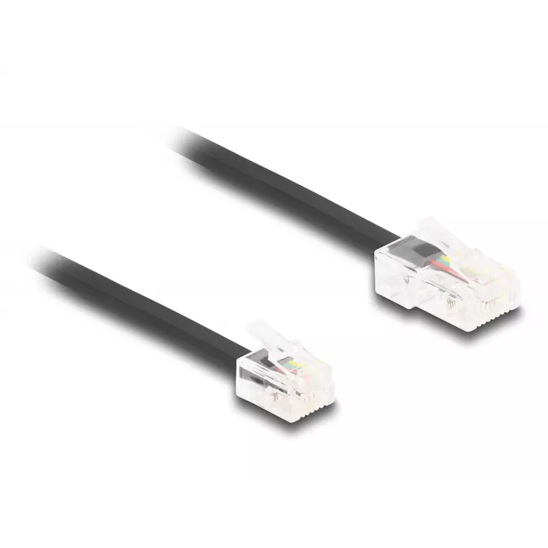 DeLOCK telefonikaabel RJ45-pistik, RJ11-pistik, must, 3 m