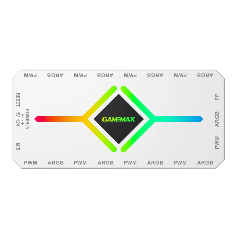 Gamemax | Kaugjuhtimispult | V4.0 ARGB PWM HUB BK | Valge | Gamemax