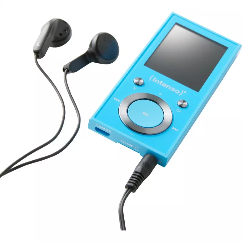 MP3-mängija INTENSO Video Scooter BT — 16 GB, LCD-ekraan, MicroSD-ühilduv, sinine