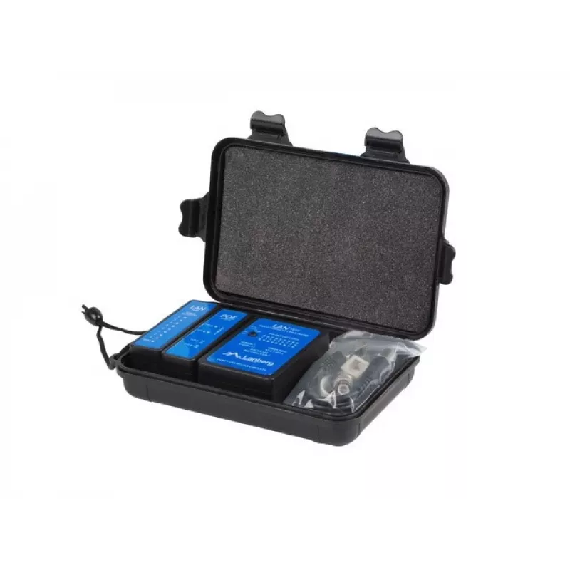 Võrgukaabli tester Lanberg NT-0404 PoE Tester Must Sinine