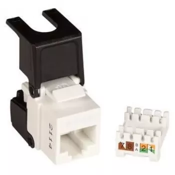 Ethernet Cat6 varjestamata Flip Jack Lanview LVN128143 — RJ45 keystone modulaarne sisu
