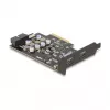 PCI Express x4 kaart DELOCK 90345 kahe välise USB USB-C pordiga