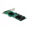 DeLOCK 8 pordiga SATA PCI Express x1 kaart, madalprofiil
