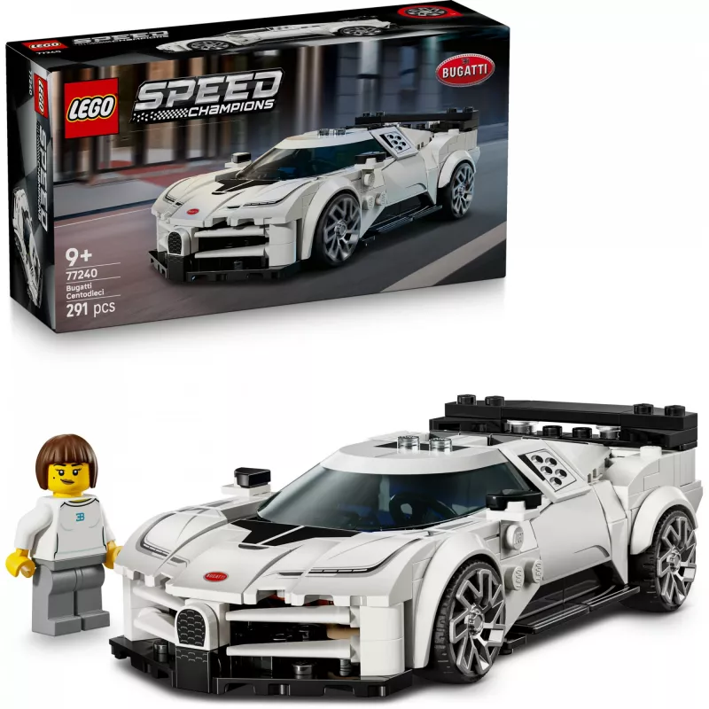 LEGO ehituskomplekt Bugatti Centodieci Speed Champions 77240 — 291 osa, 1 minifiguur, vanus 9+
