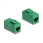 Keystone moodul DELOCK 90640 — lame RJ-45 sisu, roheline, 16,2×30×20,5 mm