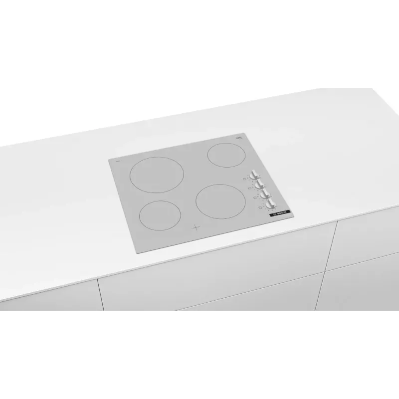 Kiirgav elektripliit Bosch PKE612CA2E, 6600 W, 4 keedutsooni, valge