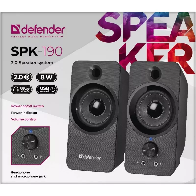 DEFENDER SPK-190 2.0 8W USB-kõlarid