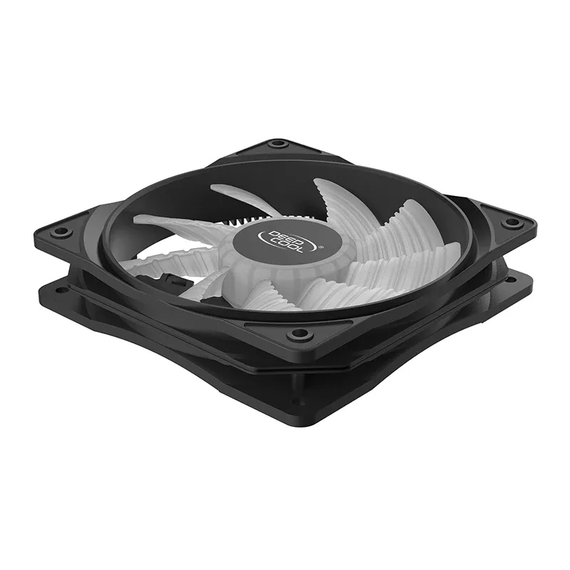 120 mm ventilaator DeepCool RF120W — 1300 p/min, 1,32 mmH2O, läbipaistev must