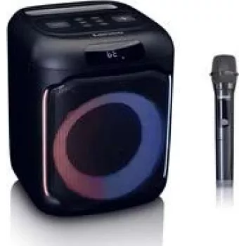 Kaasaskantav Bluetooth-kõlar Lenco PA-101BK valgustuse ja mikrofoniga