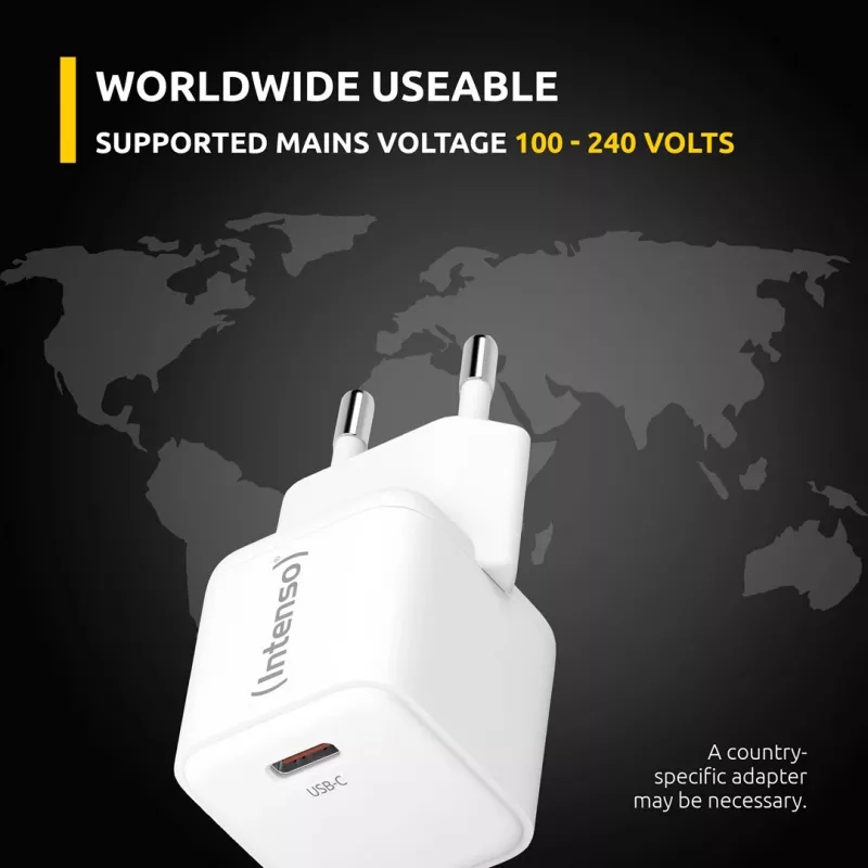 Mobiilseadme laadija Intenso 7803052 universaalne vahelduvvoolu kiirlaadimine 20 V
