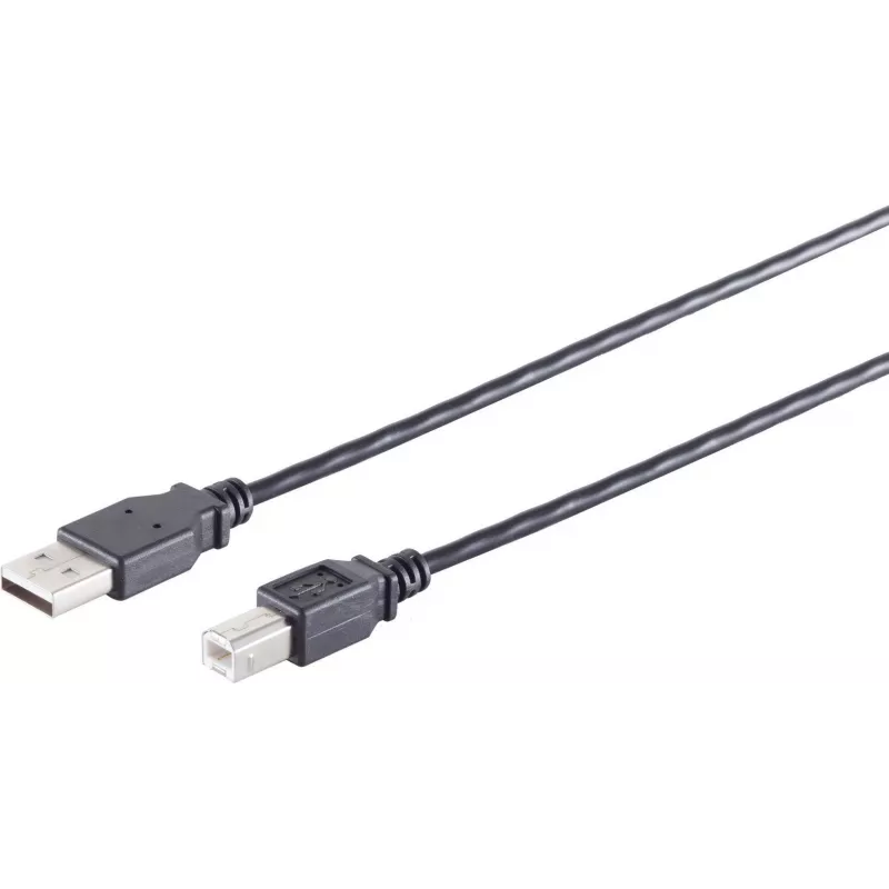 USB 2.0 kaabel ShiverPeaks 13-23025 — USB A USB B-le, 1 m, must
