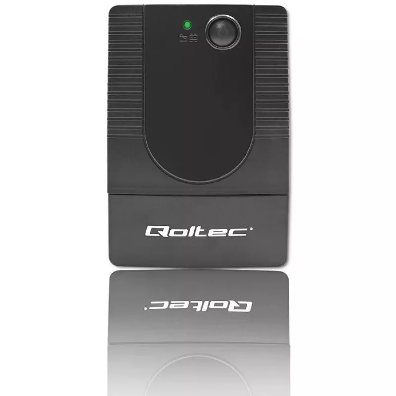 Qoltec 53772 katkematu toiteallikas (UPS) Line-Interactive 0,65 kVA 360 W 1 vahelduvvoolu pistikupesa