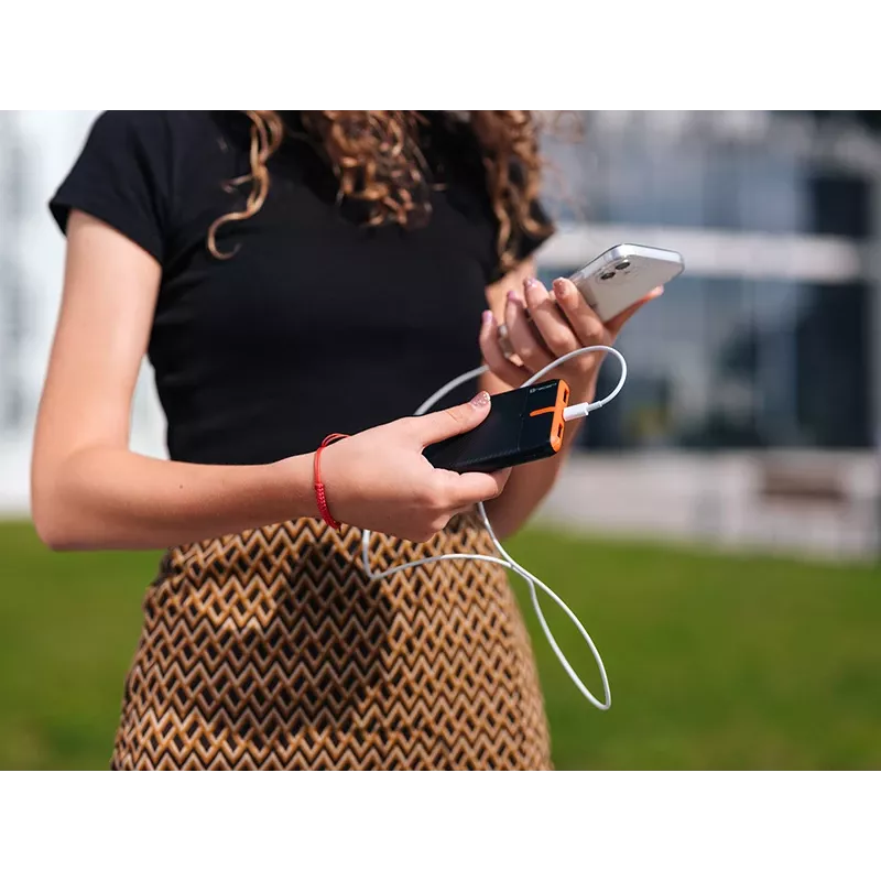 PowerBank EnerGo 10000mAh musta-oranž