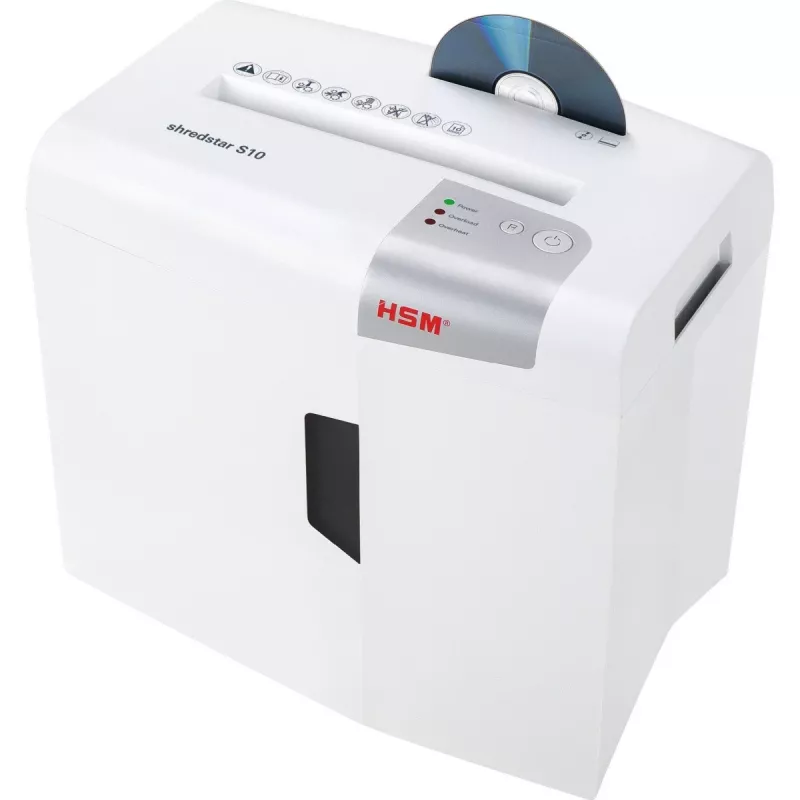 HSM shredstar S10 dokumentide purustaja, 6 mm + eraldi CD-lõikamismehhanism