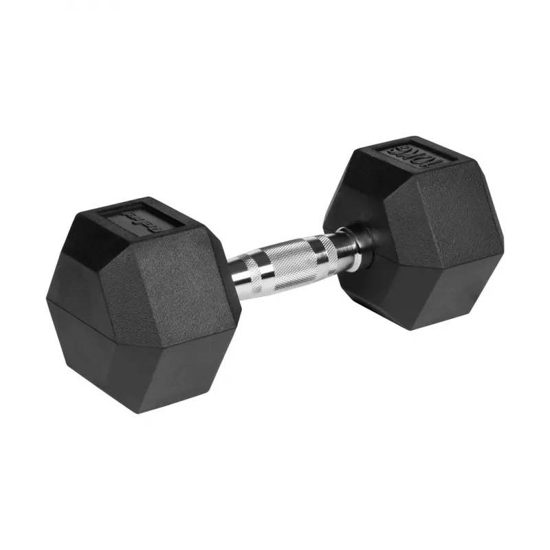 Kummeeritud malmist hantlid HEX 2x10 kg REBEL ACTIVE