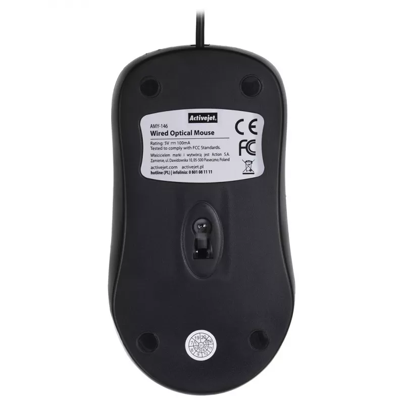 Activejet AMY-146 juhtmega optiline USB-hiir
