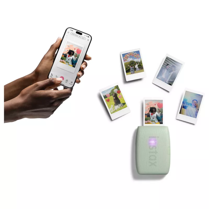 Instant printer Fujifilm Instax Mini Link3 Sage roheline — 800×600 DPI, prindib 6,2×4,6 cm, Bluetooth, 0,21 kg