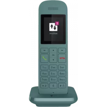 Juhtmeta telefon Telekom Speedphone 12 Petrol — DECT juhtmeta telefonitoru pika aku elueaga