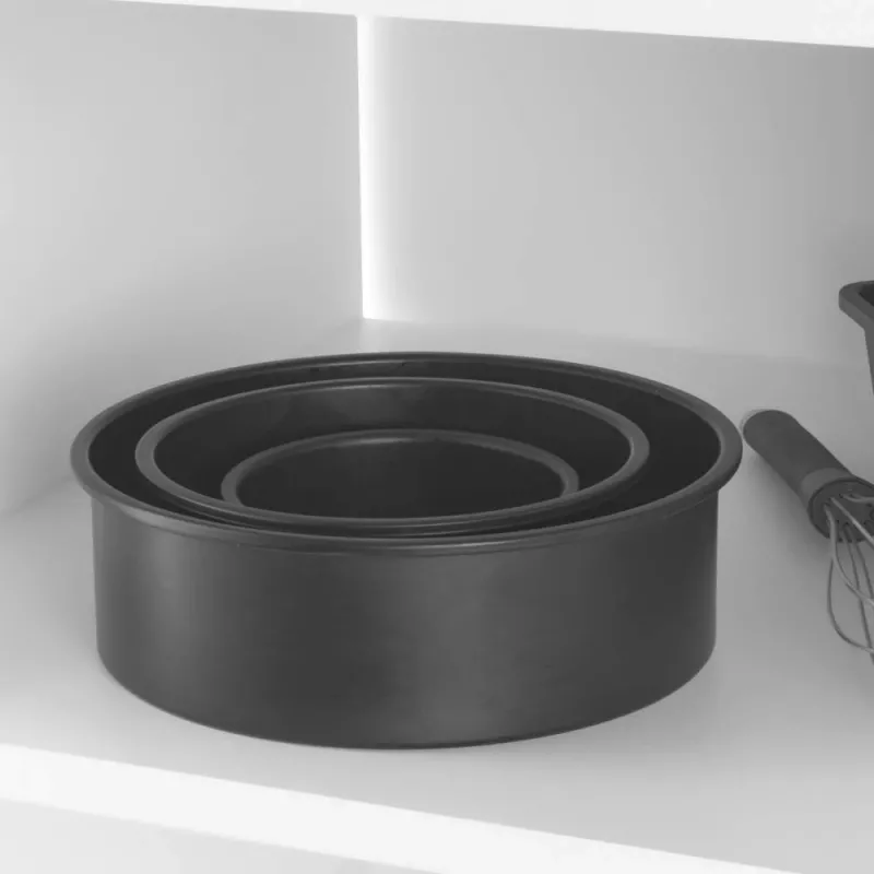 Koogivormide komplekt Salter BW125511EU7 3-osaline mittenakkuv küpsetusvorm, ümmargused ja kandilised pannid