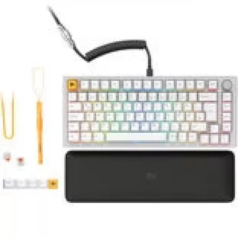 Mehaaniline klaviatuur GLORIOUS GMMK Pro 75% valge Hot-Swap RGB, ISO paigutus