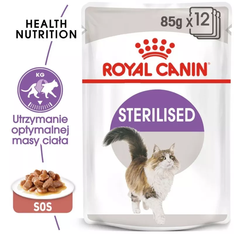 ROYAL CANIN FHN Sterilised kastmes - märg toit täiskasvanud kassidele - 12x85g