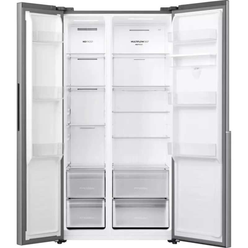 Gorenje HZF55082 NRS917E41XWD G400, eraldiseisev, Ameerika tüüpi uks, hall, 2 ust, puutetundlik, LED