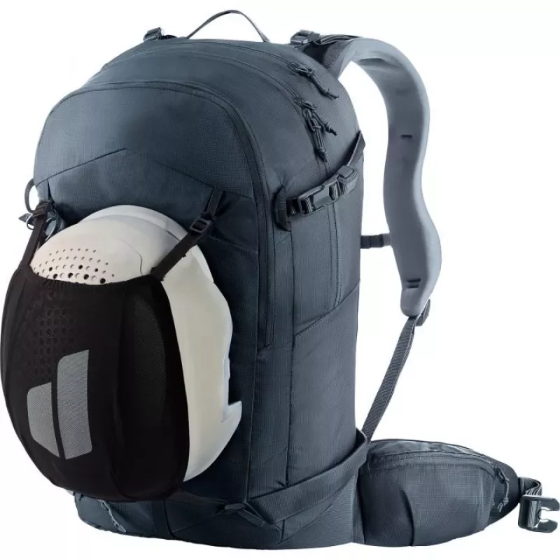 Seljakott DEUTER Freerider Pro 34+ — tehniline freeride-suusamatkade seljakott, 34 l, must, kiivrihoidik, puusavöö