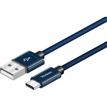 Kaabel YENKEE YCU 301 BE USB-A 2.0/USB-C 1m Lilla