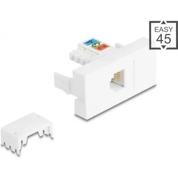 DELOCK Easy 45 Moodul RJ12 Pesa LSA UTP Valge 90897 – RJ12 võtmeelemendi moodul, LSA klemmliide, UTP
