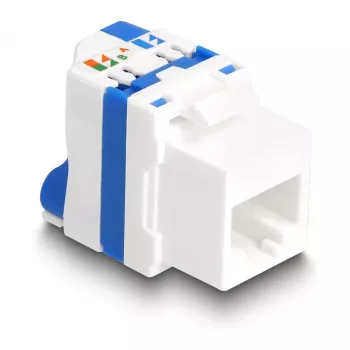DeLOCK 88130 Keystone-moodul, lame RJ-45, sinine-valge, 22,5 mm