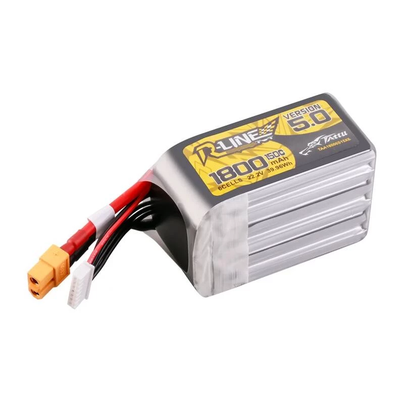 Lipo Tattu R-Line Version 5.0 1800mAh 22.2V 150C 6S aku XT60 pistikuga