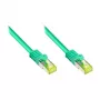 RJ45 paigalduskaabel Cat.7 toorkabliga ja riivikaitsega (RNS®), S/FTP, PiMF, halogeenivaba, 600 MHz, OFC, roheline, 0,5 m, Good Connections® (8070R-005G)