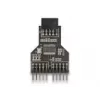 DeLOCK 60045 kaabel-üleminek 9 pin USB 2.0 2 x 9 pin päis Must