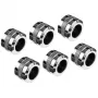 Alphacool Eiszapfen Pro Connector 16mm Hardtube Fitting G1/4, 6-Pack - chrome