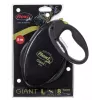 TRIXIE NEON GIANT L 8 m must, kollane koera automaatjalutusrihm