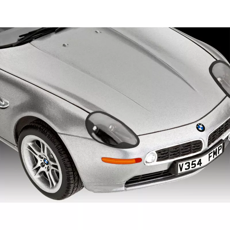 Mudelauto REVELL BMW Z8 1:24 survevalukomplekt, kokkupandud mudel väljapanekuks